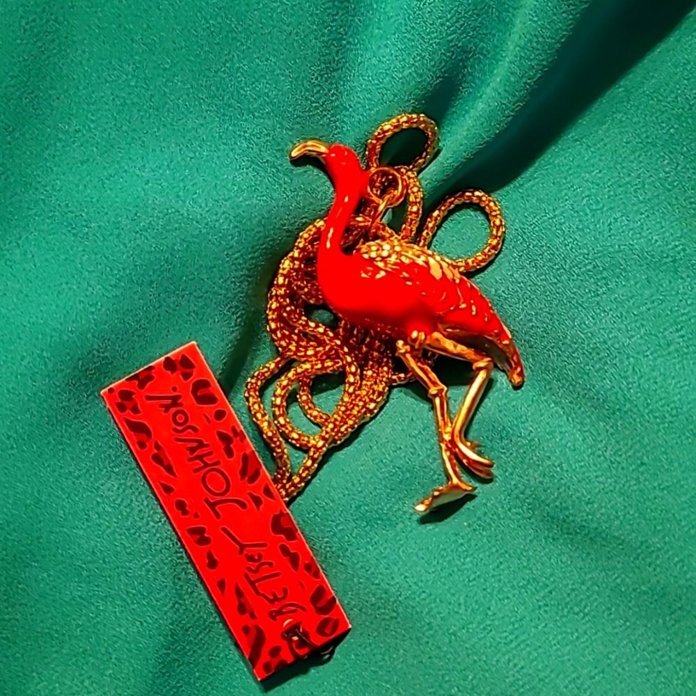 Betsy Johnson Flamingo necklace